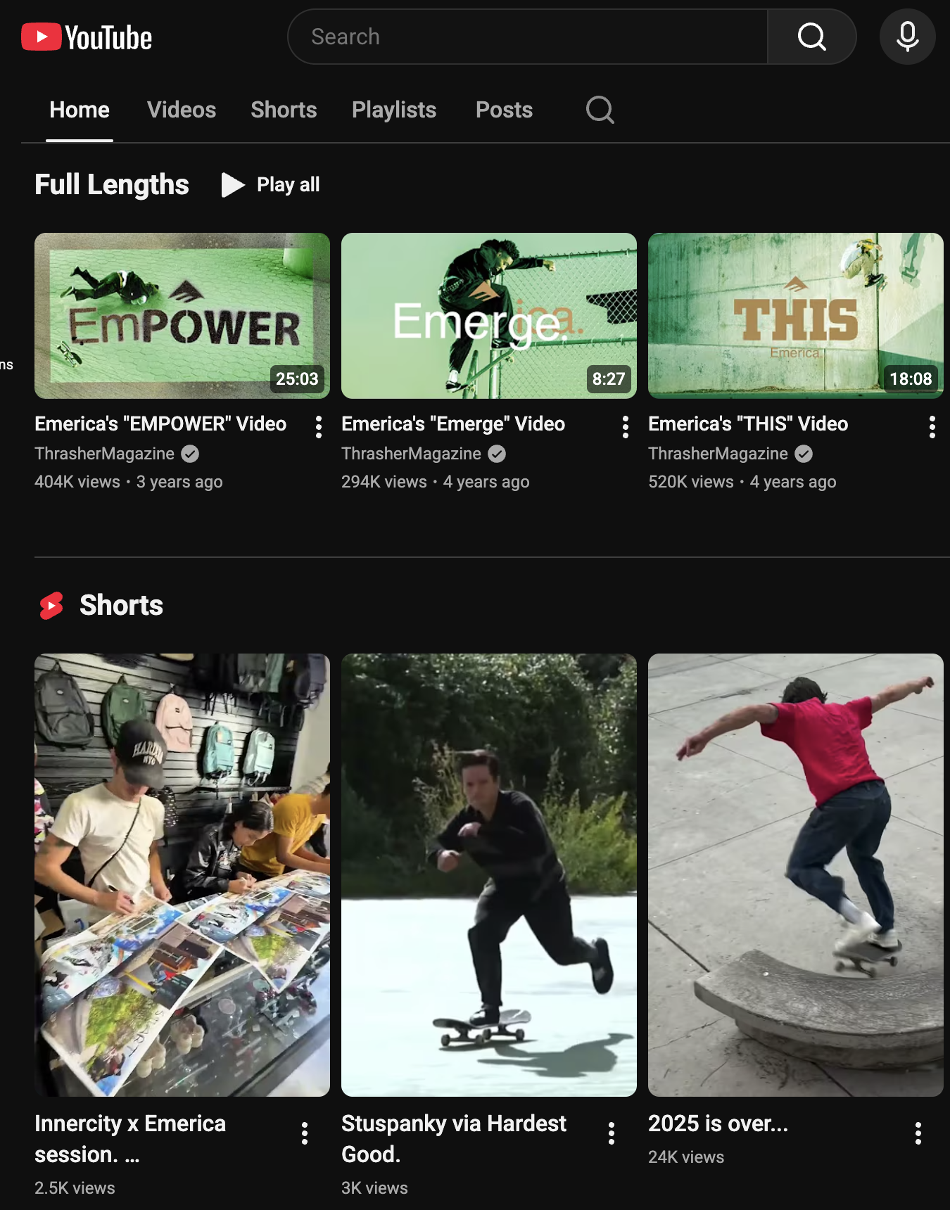 Emerica homepage screenshot detail